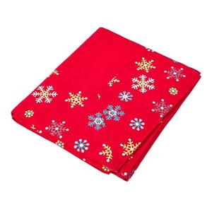 Скатерть Homescapes Schneeflocken Bordüre, 137x1x228 см, красный