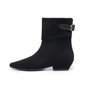 KEKAFU Черные женские ботинки на каблуке 3,5 см, цвет Black