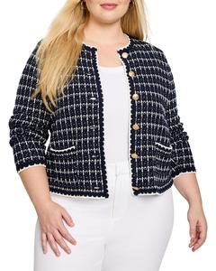 NIC+ZOE Plus Свитер-жакет Mixed Up Nic + Zoe, мультиколор