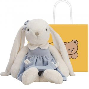 BOWEN BEAR Плюшевая кукла Hug Lovey Bunny, Blue/Pink, высота 30 см