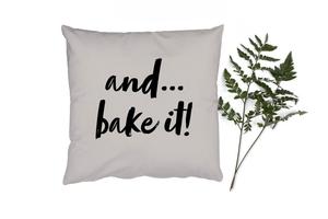Декоративная подушка MuchoWow Диванная подушка Декоративная подушка для гостиной 50 x 50 см Цитаты — Кулинария — Пословицы — И… Испеките! - Выпечка - Наволочки - Декорирование - Спальня