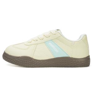 WARRIOR Женские устойчивые к истиранию низкие скейтерские кроссовки в желто-голубом цвете, цвет Yellow Light Blue