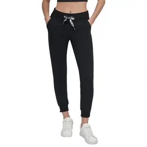 Спортивные брюки DKNY Two Tone Drawcord Cuffed, черный