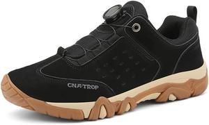 Мужские походные кроссовки для туризма, трейл-раннинга и прогулок с противоскользящей подошвой, легкие, дышащие спортивные кеды для весны и осени, с конструкцией spin lock Qacksv, черный