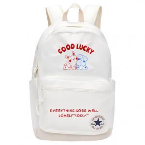 Converse Полиэстеровый рюкзак обычный унисекс белый, Lucky Bunny