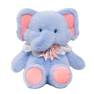 Мягкая плюшевая кукла Cute Soft Bib Baby Elephant высотой 45 см MLING, синий