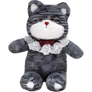 Плюшевая кукла Running Bib Kitten высотой 50 см DUOAI, серебро