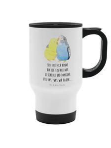 Термокружка "Бигги" с надписью "Любовь" белого цвета Mr. & Mrs. Panda