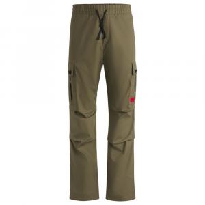 Брюки-карго прямого кроя из хлопка рипстоп HUGO, светло-зеленый