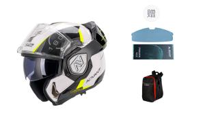 FF906 сертифицированный CCC модульный шлем KPA с двойным стеклом для поездок и путешествий на мотоцикле LS2, желтый