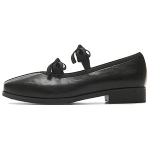 AGSDON Туфли Мэри Джейн на массивном каблуке 3 см женские черные, цвет Black