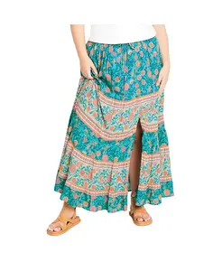 Женская юбка с принтом «Аврора» CITY CHIC, синий