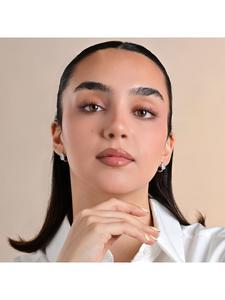 Adeliás Женские серьги - серьги-кольца на шарнирах из серебра 925 пробы с кубическим цирконием в серебре