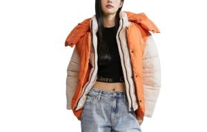 Куртка CALVIN KLEIN Puffer с воротником стойка красная, ABJ