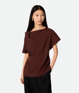Light viscose top BOTTEGA VENETA, черная вишня