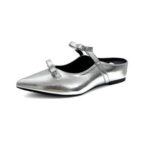 Сандалии женские серебристые, нескользящие, износостойкие, с закрытым носком Varib, Silver