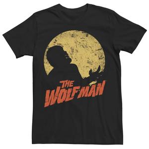 Мужская универсальная футболка с силуэтом Monsters The Wolfman Moonlit Licensed Character