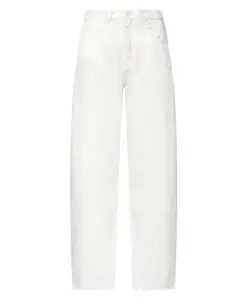 Хлопковые джинсы свободного кроя Pinko, белый