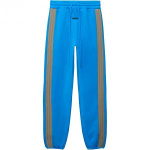 Утепленные флисовые брюки в полоску Fear Of God Athletics, серо-голубой