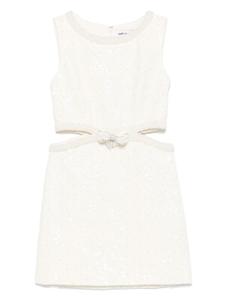 Платье мини из ткани букле Self-Portrait, нейтральный