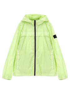 Куртка с капюшоном и нашивкой-логотипом Stone Island Junior, зеленый