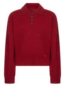 Вязаная поло с пуговицами Loulou De Saison, красный
