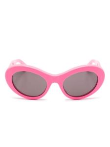 Balenciaga Eyewear солнцезащитные очки в круглой оправе с логотипом, розовый