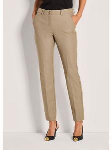 MADELEINE Брюки-чиносы средней посадки со складками, карамельно-черного цвета