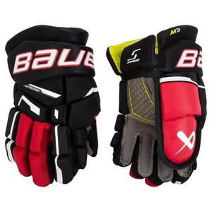 BAUER Перчатки для хоккея с шайбой Model 23, Youth 11-Inch, черно-красные