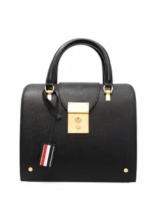 Сумка-сэтчел Mrs.Thom из зернистой кожи THOM BROWNE, черный