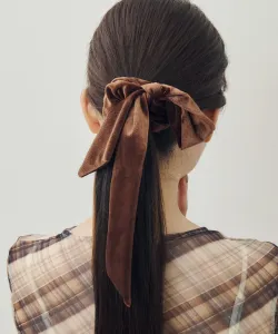 Велюровая резинка для волос Goldy, цвет Brown