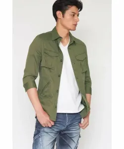 Рубашка-куртка в стиле сафари TORNADO MART, цвет Khaki