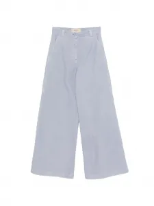 Брюки широкого кроя на пуговицах Weekend Max Mara, синий