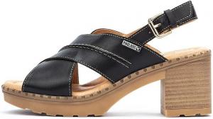Кожаные сандалии на каблуке PIKOLINOS Canarias для женщин, черный