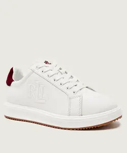 Кожаные кроссовки Ainsley Lauren Ralph Lauren, белый