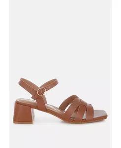 Женские туфли ELISKA с квадратным носком и ремешками London Rag, загар/бежевый