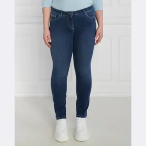 Идиллические джинсы узкого кроя больших размеров Persona By Marina Rinaldi, синий