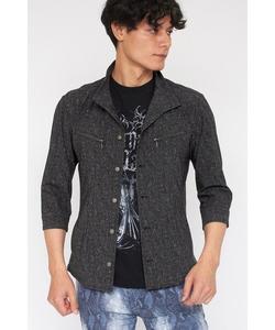 TORNADO MART∴Летняя рубашка-блузон с принтом из денима High Clarity