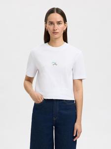 SELECTED Футболка в белом цвете
