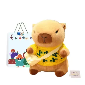 Милая капибара, свитшот рюкзак капибара куклы плюшевая кукла высота 23см Whoops