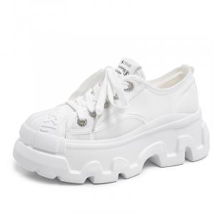 JETRAM Женские белые низкие повседневные туфли с амортизацией и износостойкостью, цвет White