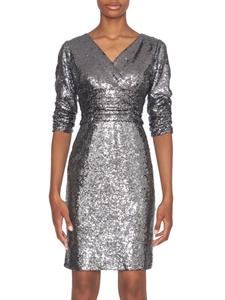 Платье-футляр с пайетками Focus by Shani, серебряный