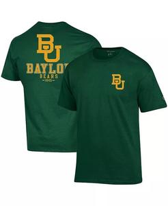 Мужская зеленая футболка Baylor Bears Stack 2-Hit Champion