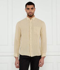 Льняная рубашка ermann Straight fit Hugo, желтый