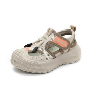 Нескользящая, устойчивая к истиранию, дышащая, детская обувь для повседневной носки ADOONGA, BeiDi170 Greige[Refreshing Breathable]