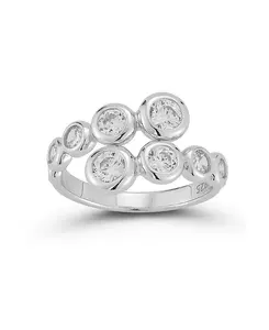 Кольцо с градуированным обводом из стерлингового серебра с покрытием из 14-каратного золота Rachel Zoe, silver