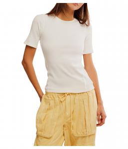 Футболка Free People Picture You Tee, слоновая кость