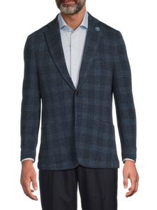 Спортивное пальто классического кроя в клетку Hart Schaffner Marx, цвет Dark Blue