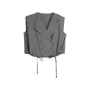 ELLE Женская жилетка с черным лацканом тонкая Others