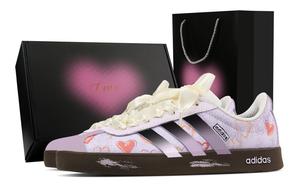Adidas Neo Кроссовки для скейтбординга VL Court Lifestyle Alice Heart Box, устойчивые к истиранию, низкие, унисекс, фиолетовые